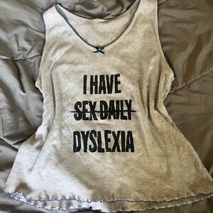 Gray Tank Top I have s*x daily